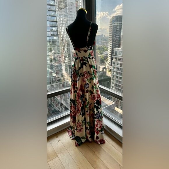 🆕 BRONX & BANCO 🧿 NWOT Leo Floral Print Maxi Gown - Size L / US 8 - Picture 10 of 16